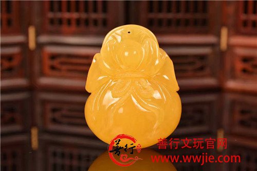  立体钱袋一枚，满蜡鸡油黄好品质