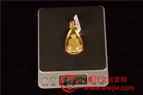 阴雕释迦摩尼镶嵌吊坠