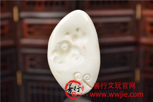 顶级瓷白颇有意蕴的观音牌牌