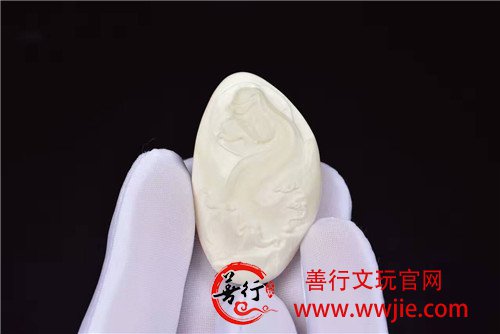 顶级瓷白颇有意蕴的观音牌牌