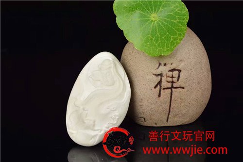 顶级瓷白颇有意蕴的观音牌牌