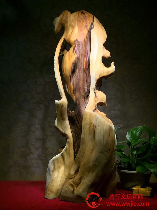 崖柏精品摆件，莲花观世音
